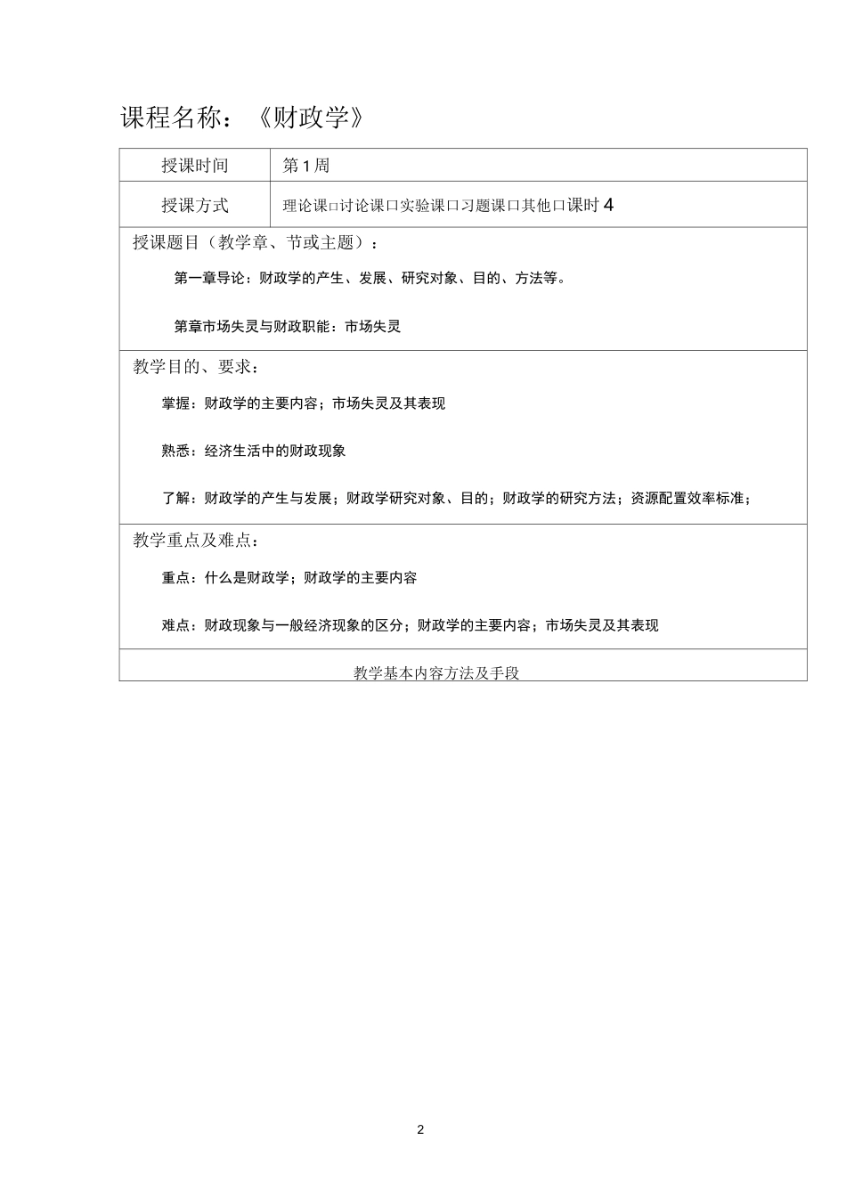 财政学电子教案_第2页