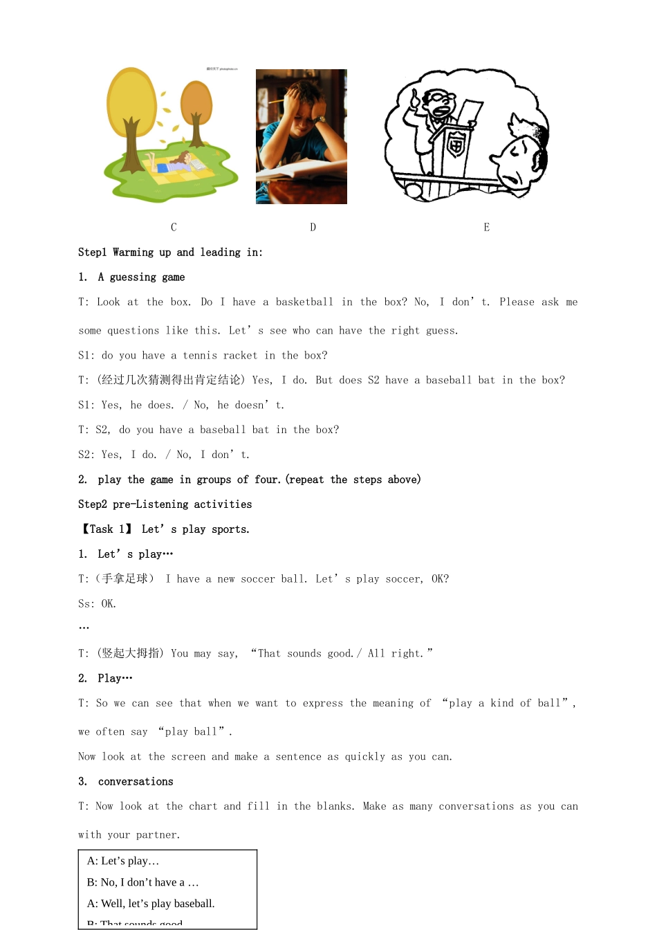 Unit 5 第四课时 Section B 1a-1e教案_第2页