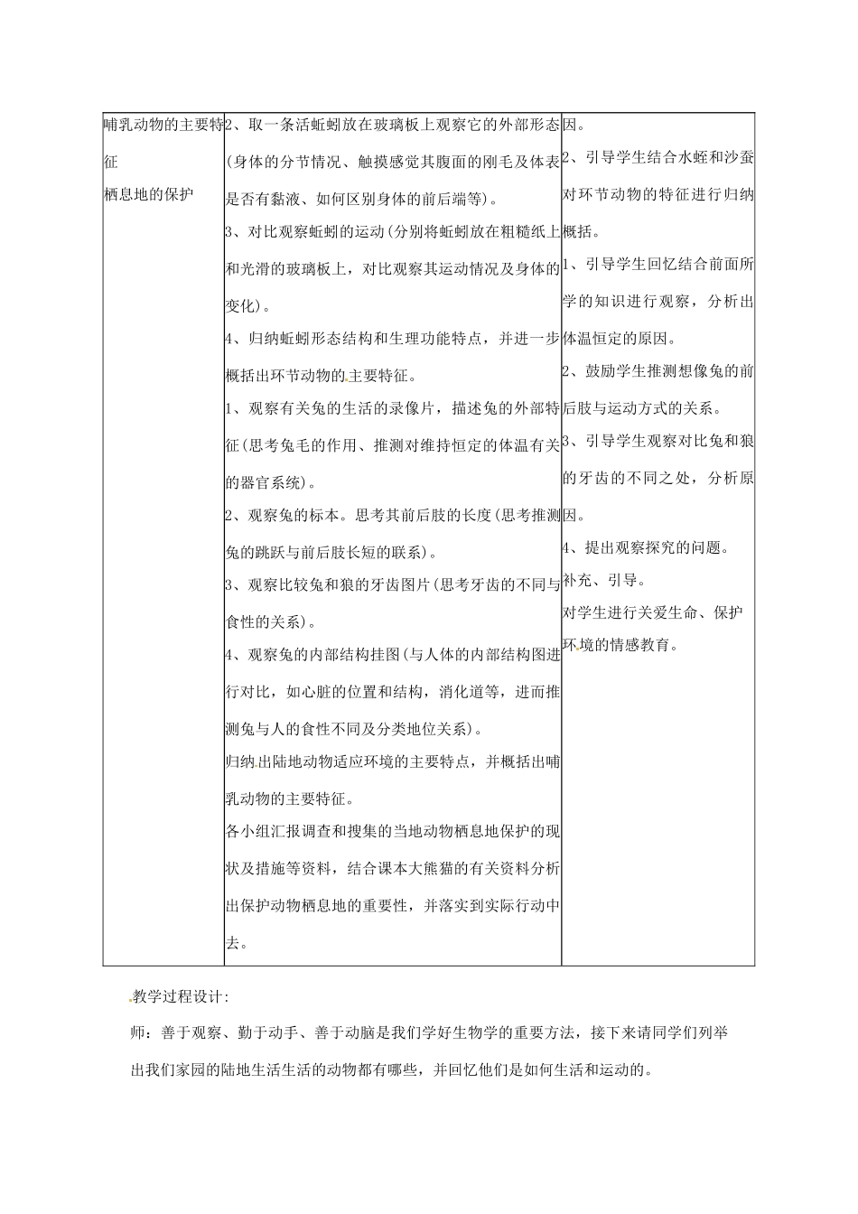 广东省东莞市寮步信义学校2013-2014学年八年级生物上册 第五单元《生物圈中的其他生物》第一章 第二节 陆地生活的动物教案 新人教版_第2页