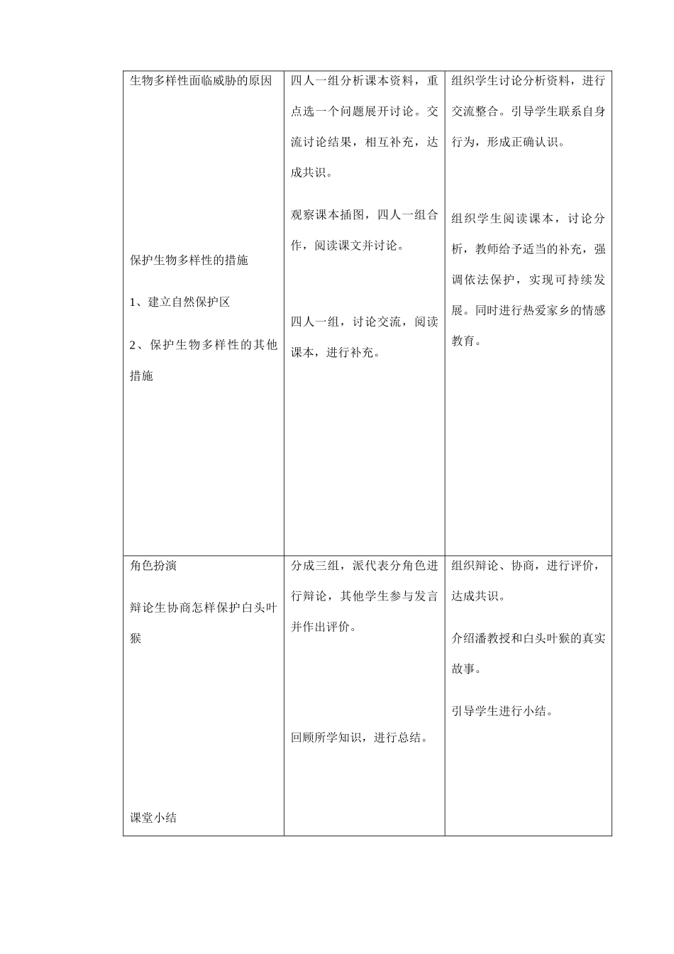 八年级生物新人教版保护生物的多样性2_第3页