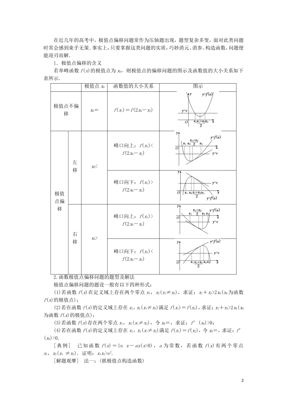 （新课改省份专用）高考数学一轮复习 第三章 导数及其应用 第二节 导数在研究函数中的应用（第4课时）难点自选——函数与导数压轴大题的3大难点及破解策略讲义（含解析）-人教版高三全册数学教案_第2页