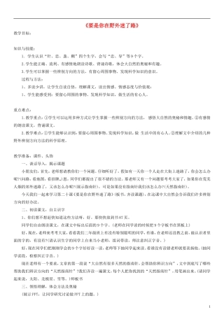 二年级语文下册 要是你在野外迷了路教案1 人教新课标版