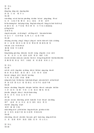 小学五年级语文上册词语盘点带拼音