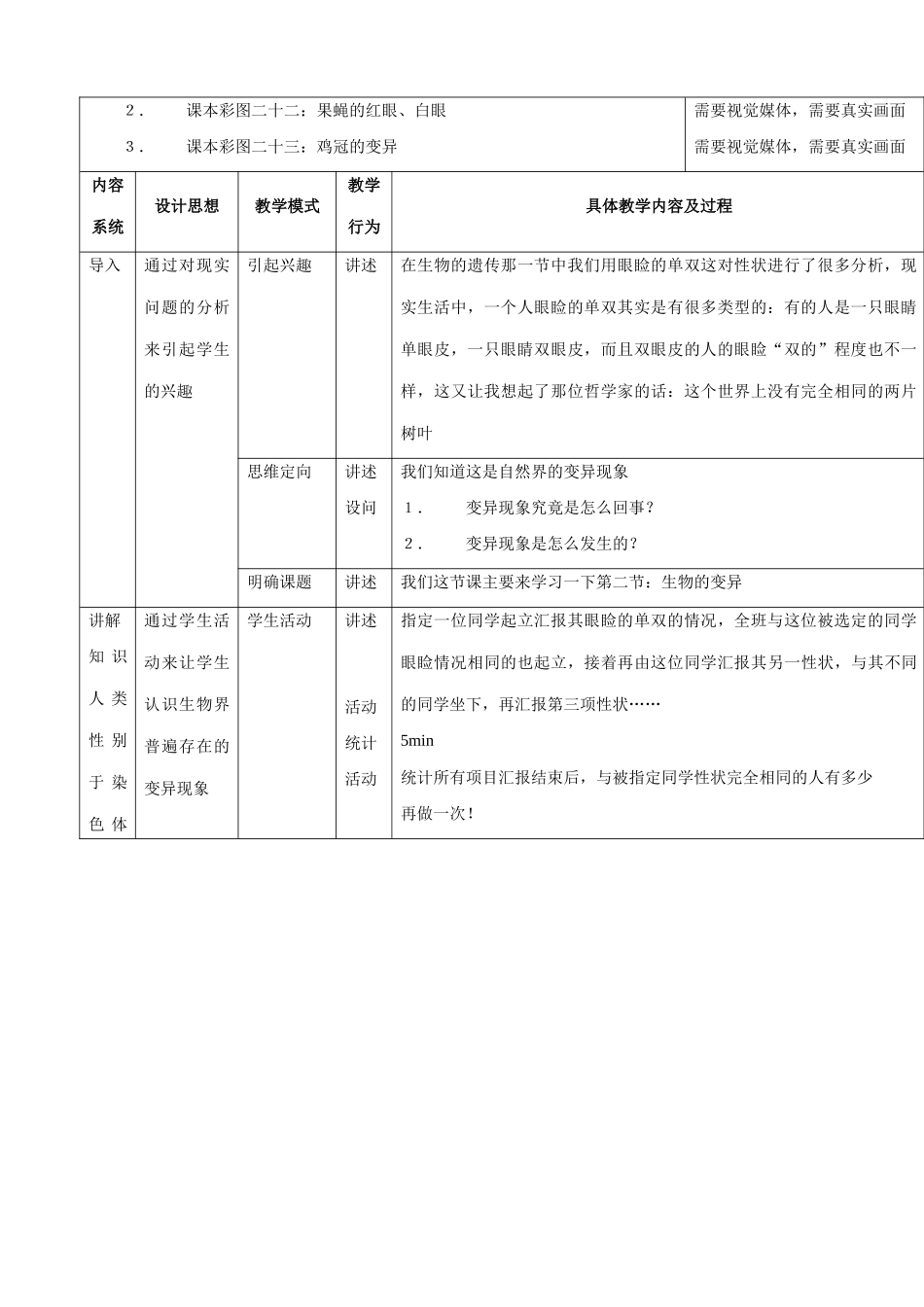 八年级生物新课标人教版生物的变异1_第2页