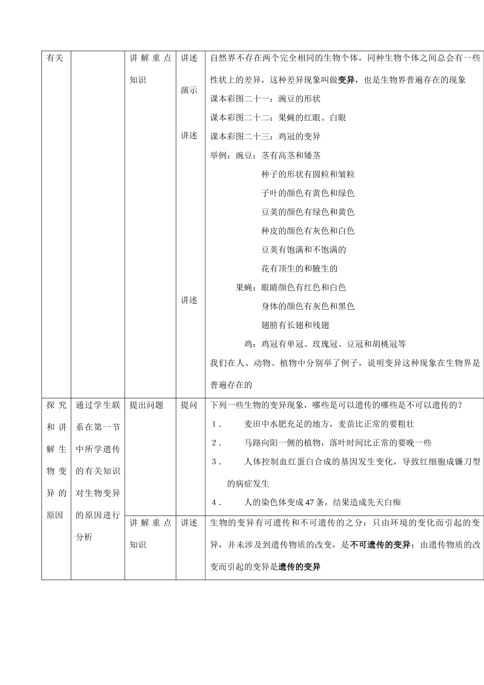 八年级生物新课标人教版生物的变异1_第3页
