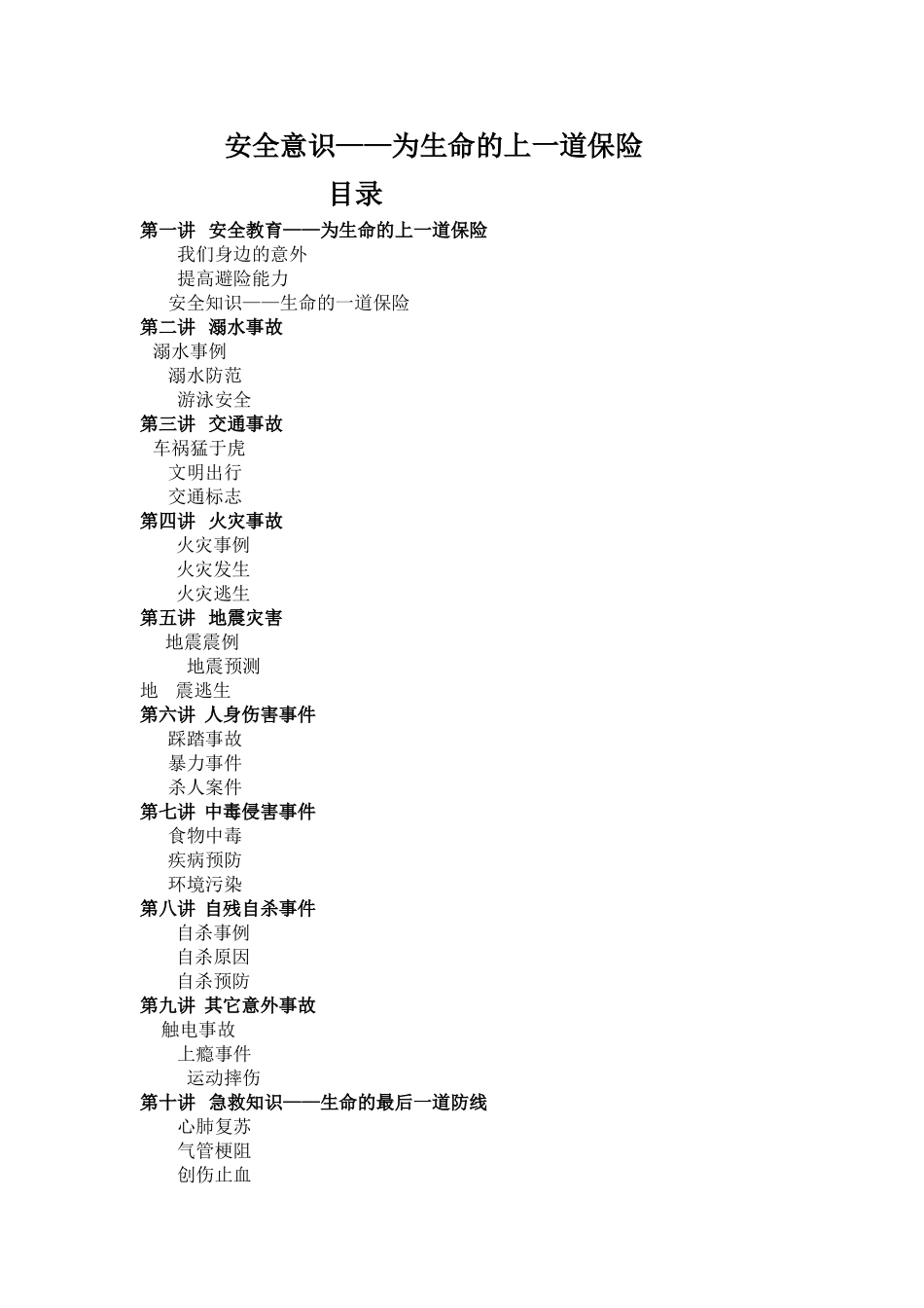 目录安全意识_第1页