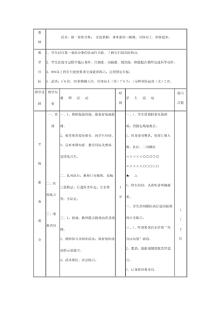 武术：第一套组合拳