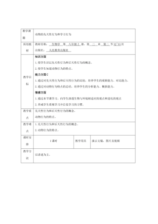 动物的先天性行为和学习行为5
