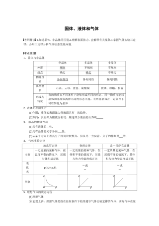 固体、液体和气体