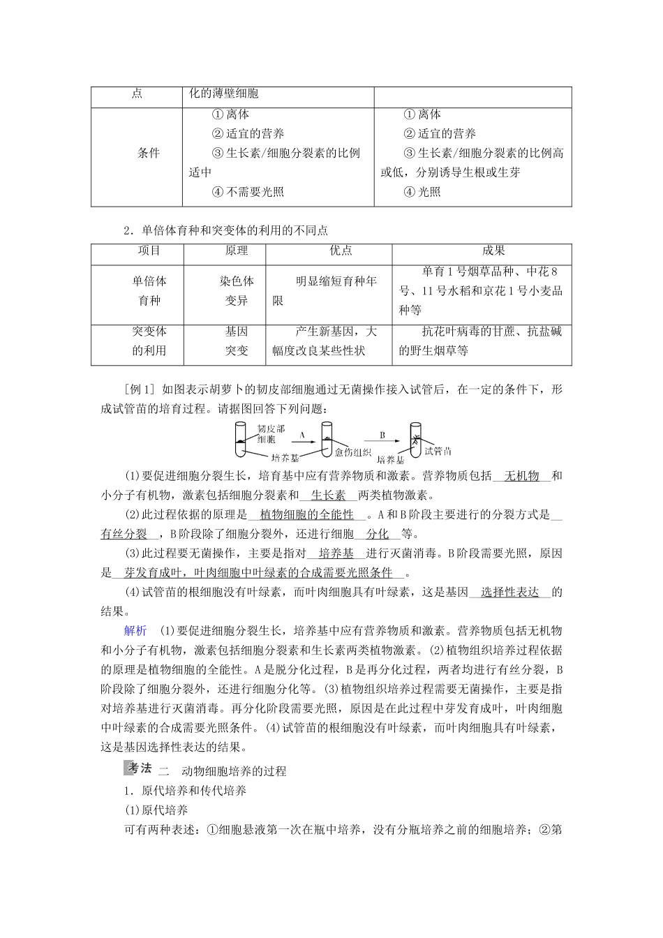 高考生物大一轮复习 第44讲 克隆技术优选学案-人教版高三全册生物学案_第3页