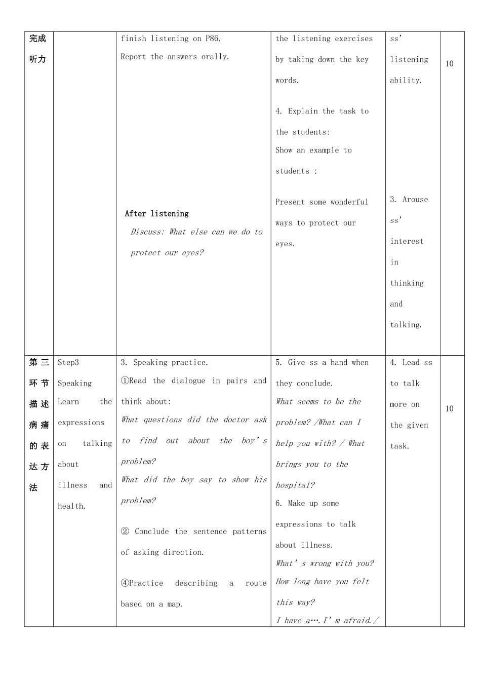 九年级英语下册 Module 3 Sport and health Unit 6 Caring for your health教案4 牛津深圳版-牛津深圳版初中九年级下册英语教案_第2页