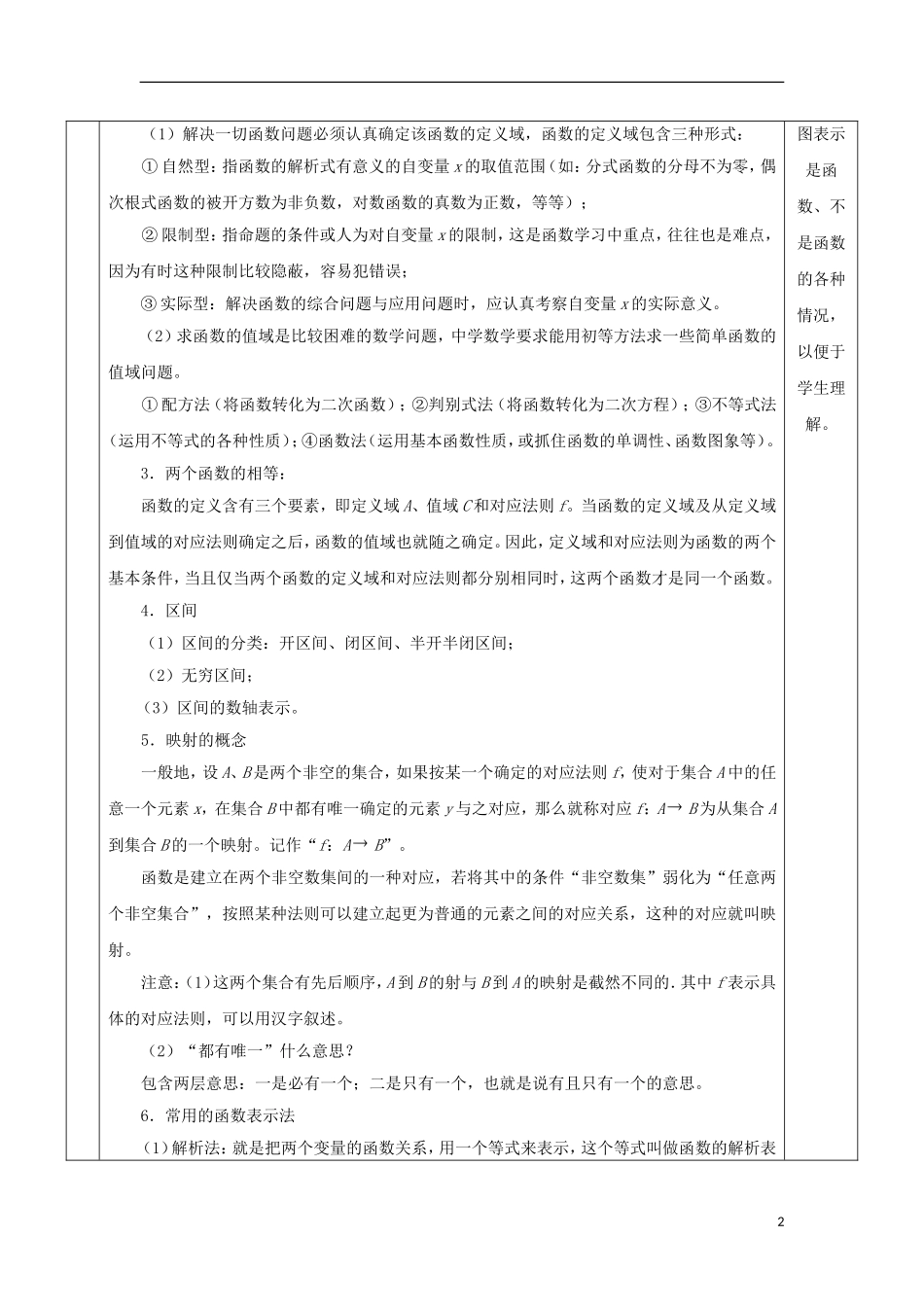 安徽省宿松县高三数学一轮复习 第3讲 函数概念与表示教案-人教版高三全册数学教案_第2页