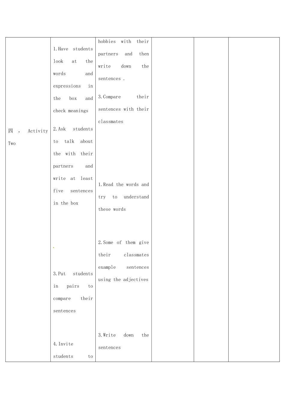 四川省华蓥市九年级英语下册《Module 6 Unit 2 Knives and forks are used for most Western food》教案 （新版）外研版-（新版）外研版初中九年级下册英语教案_第3页