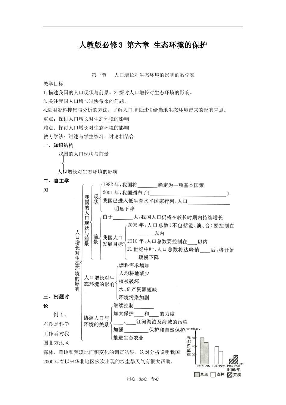 第一节 人口增长对生态环境的影响的教学案_第1页