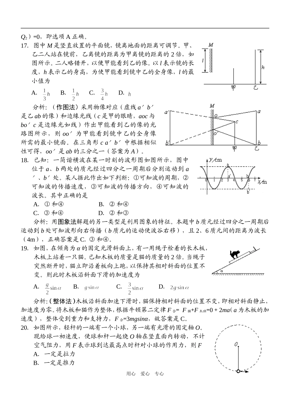 2004年高考全国理综Ⅳ（物理部分逐题解析）_第2页