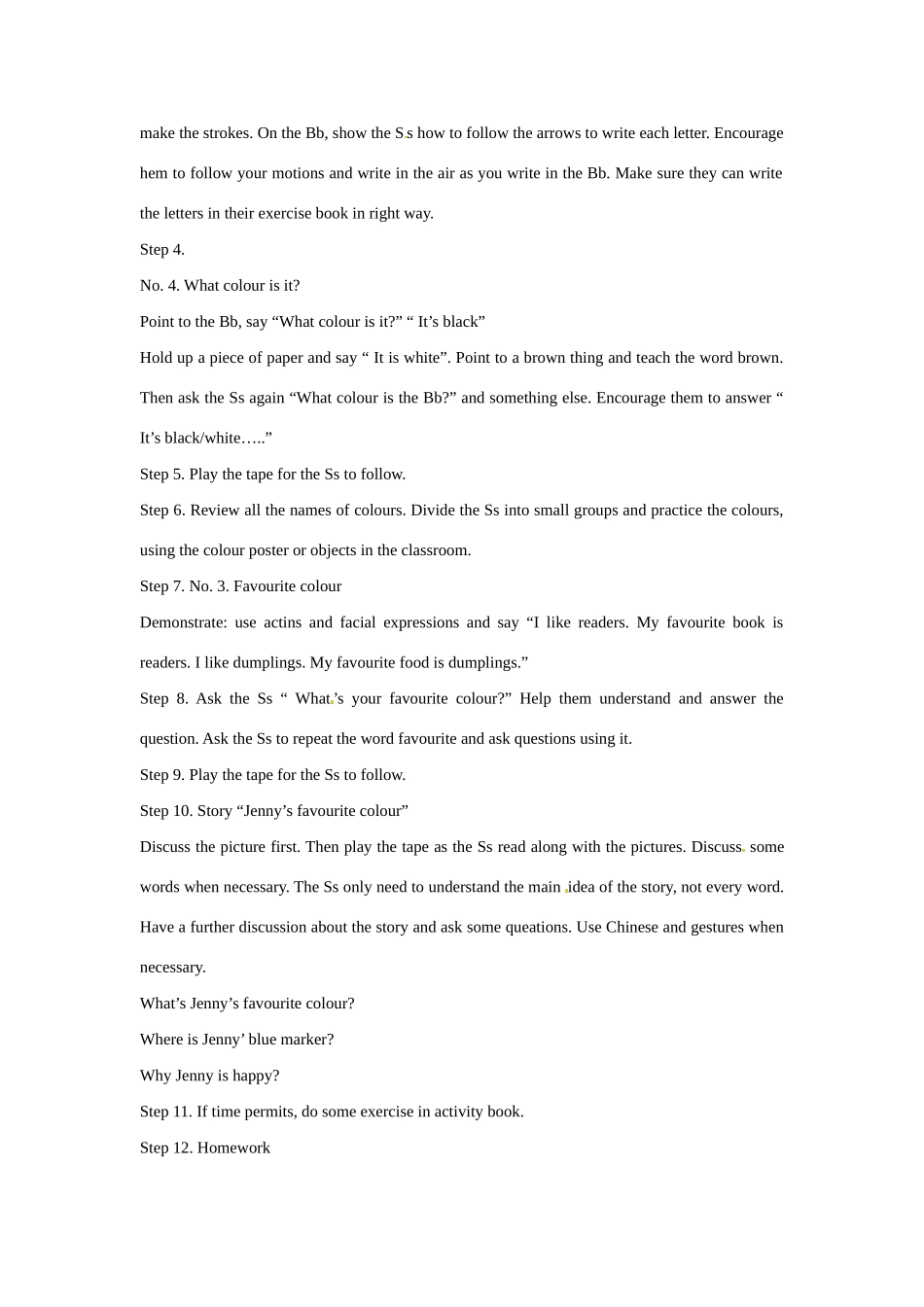 七年级英语上册 Unit 2 Lesson 11 Black、White、Brown-Lesson 12 How Many教案 冀教版_第2页