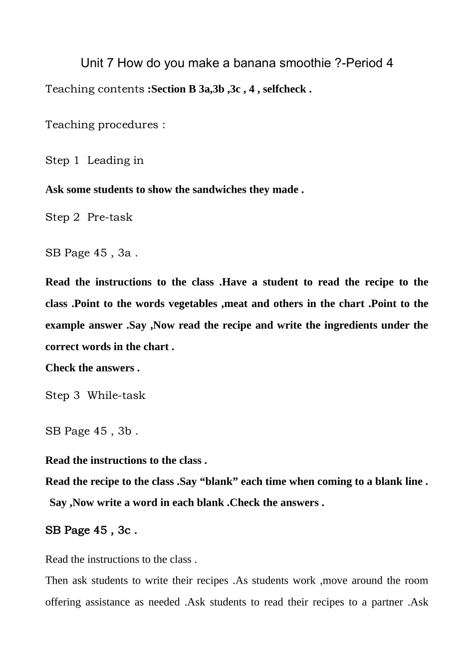 八年级英语Unit7 How do you make a banana smoothie Period 4新课标 人教版_第1页