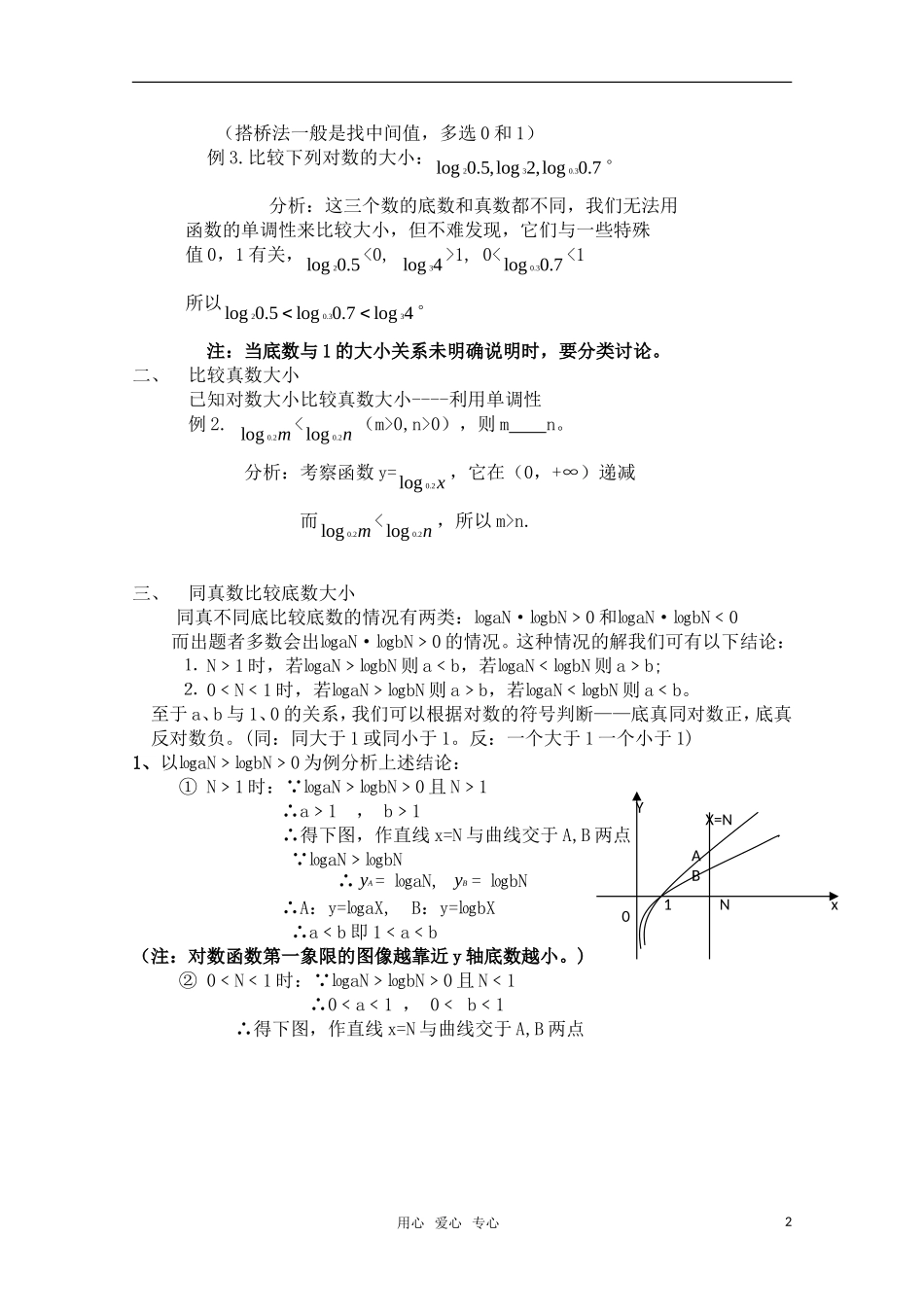 高三数学有关对数比较大小的几点思考教案 旧人教版_第2页
