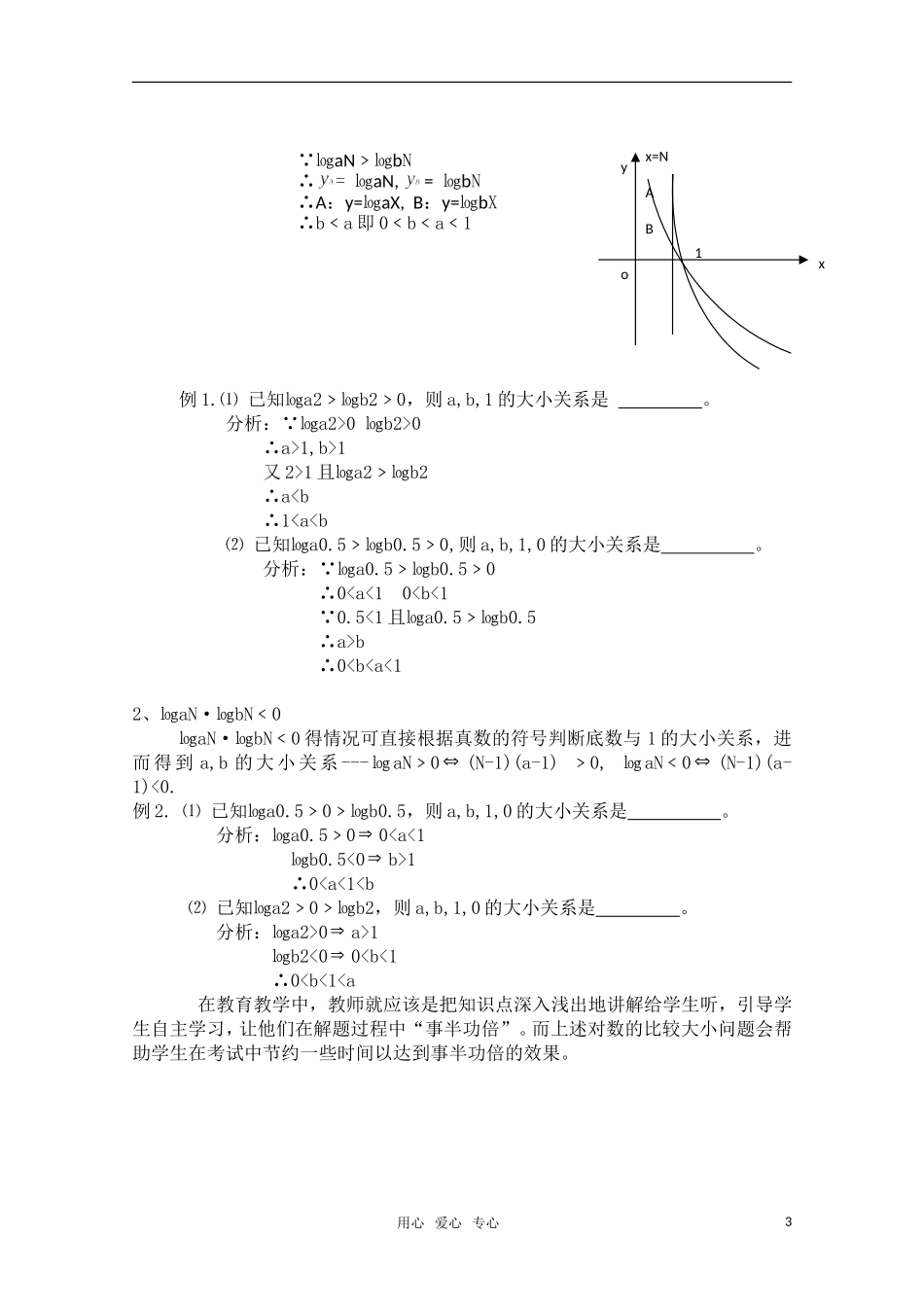 高三数学有关对数比较大小的几点思考教案 旧人教版_第3页