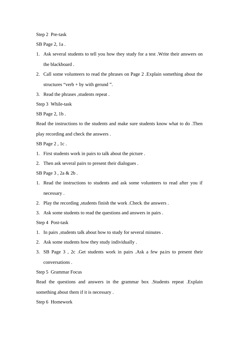 八年级英语下册：Unit2 one How do you study for a test（教案4）鲁教版_第2页