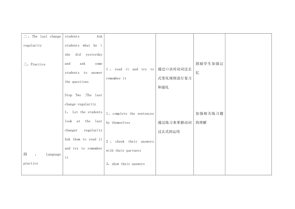 四川省华蓥市明月镇七年级英语下册 Module 10 A holiday journey Unit 3 Language in use教学设计 （新版）外研版_第2页