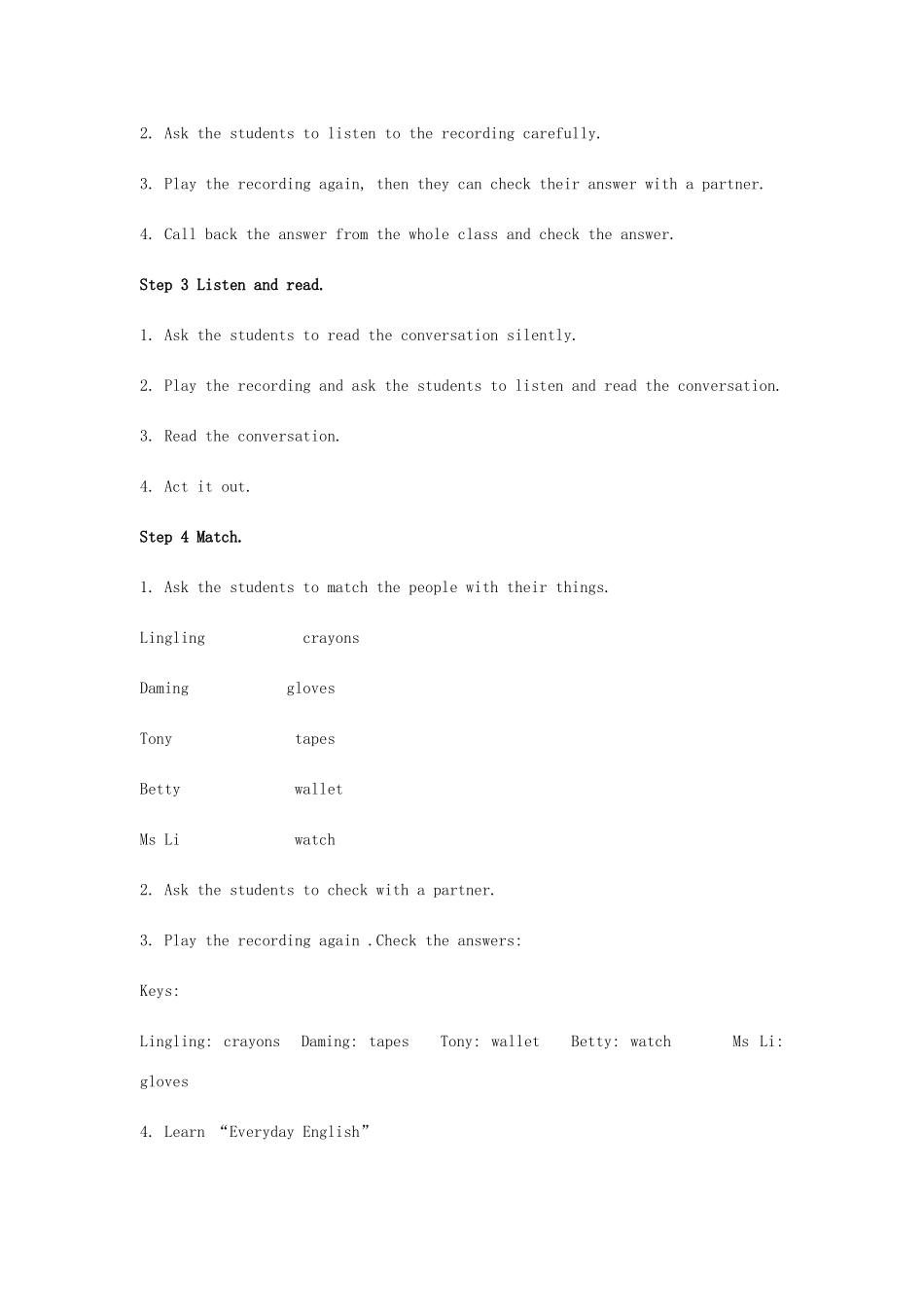 七年级英语下册 Module 1 Lost and found Unit 1 Whose bag is this教案 （新版）外研版-（新版）外研版初中七年级下册英语教案_第3页