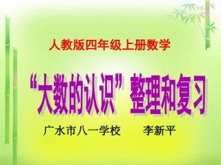 《大数的认识整理复习》课件