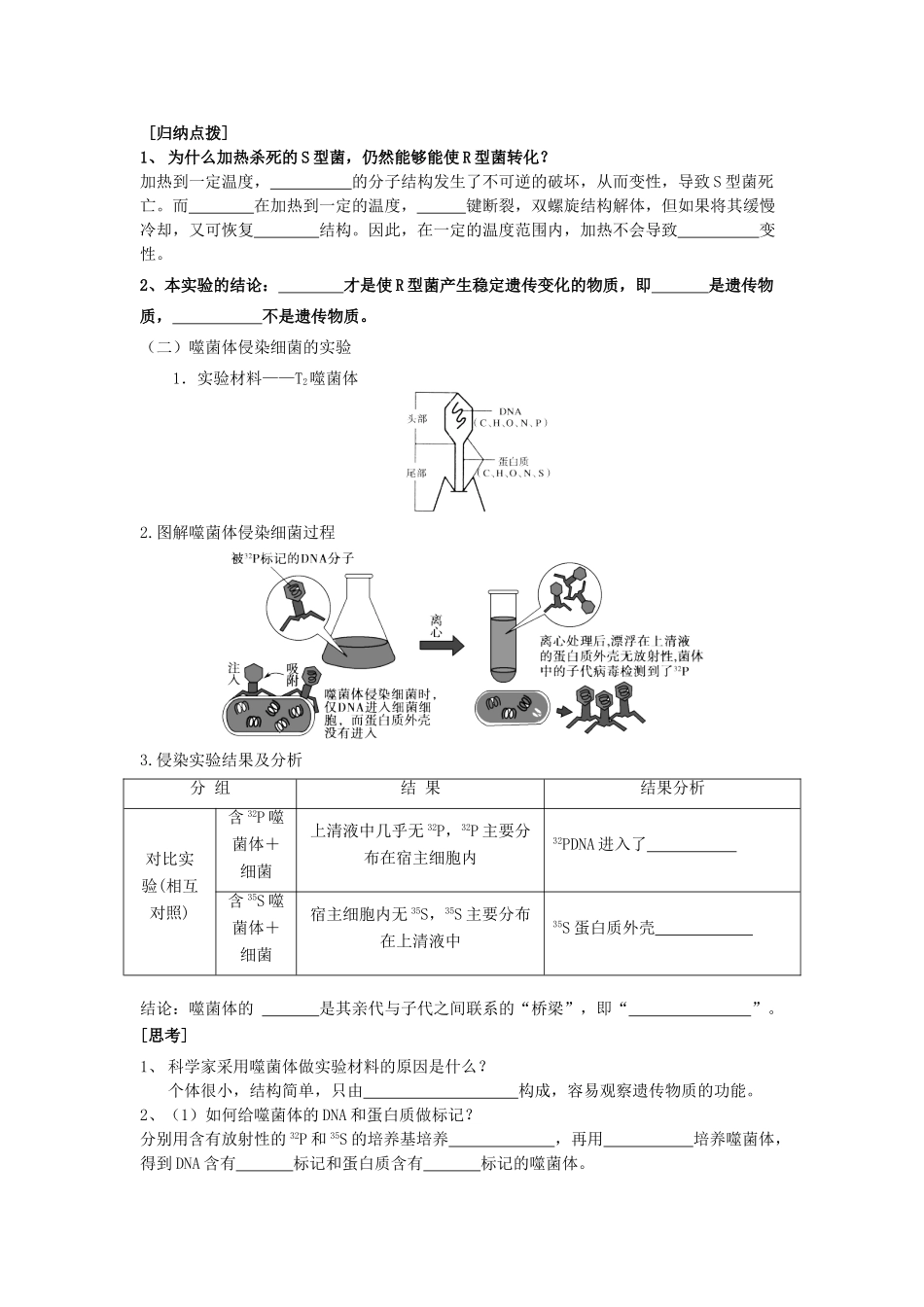 高考生物一轮复习《DNA是主要的遗传物质》学案（含解析）-人教版高三全册生物学案_第2页