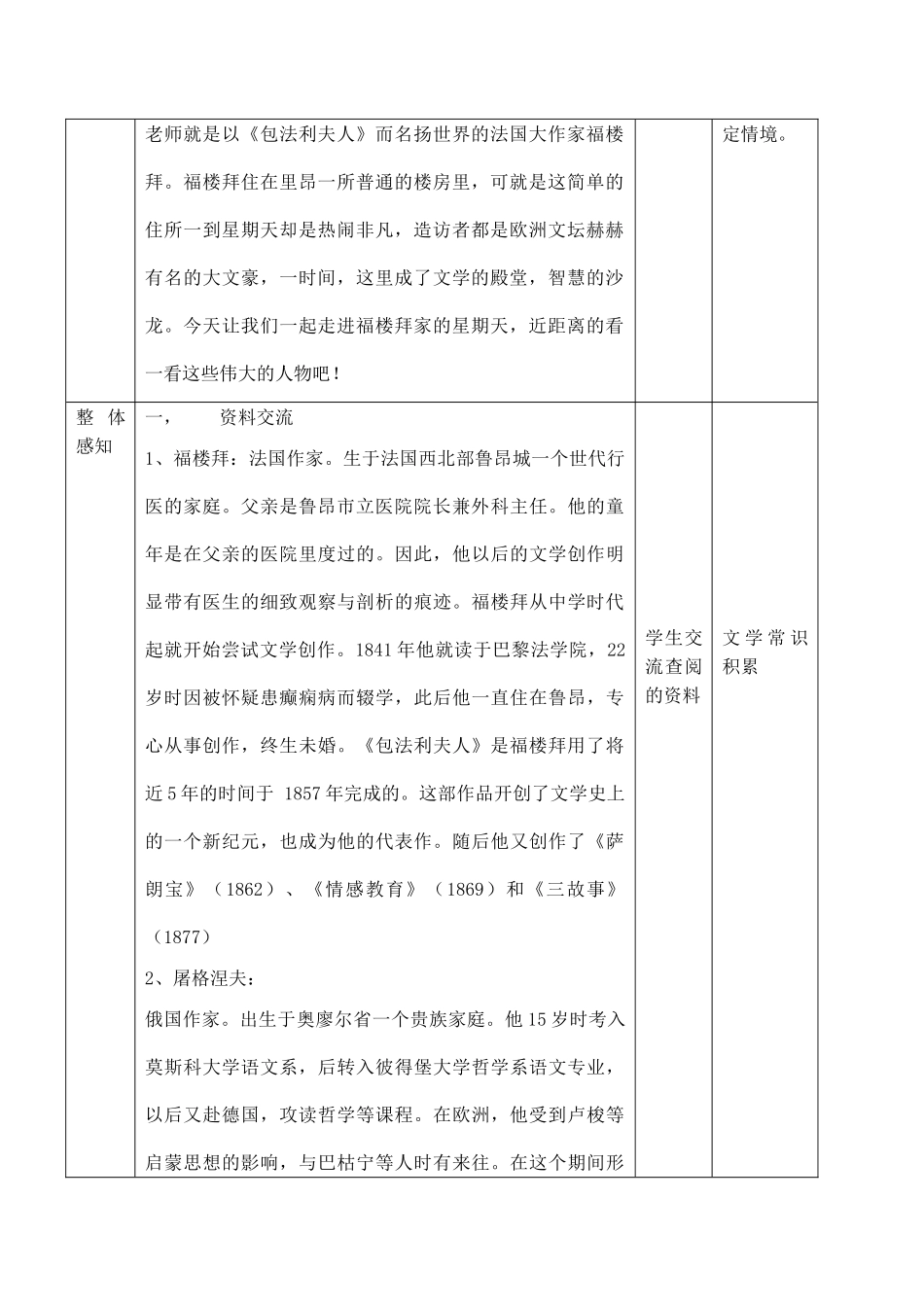 七年级语文福楼拜家的星期天鲁教版_第2页