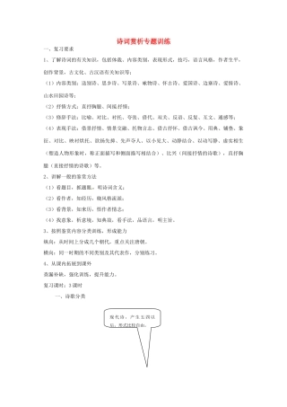 中考语文 诗词赏析复习教案-人教版初中九年级全册语文教案