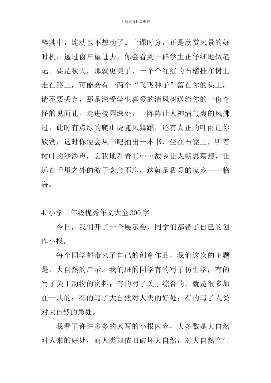 小学二年级优秀作文大全300字_第3页