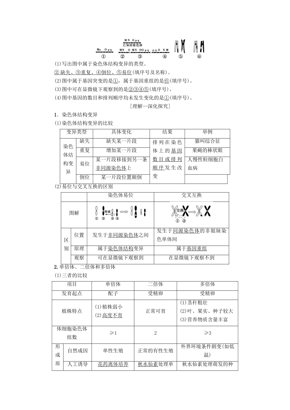 高考生物一轮复习 第7单元 生物的变异、育种与进化 第2讲 基因突变和基因重组学案 苏教版-苏教版高三全册生物学案_第3页