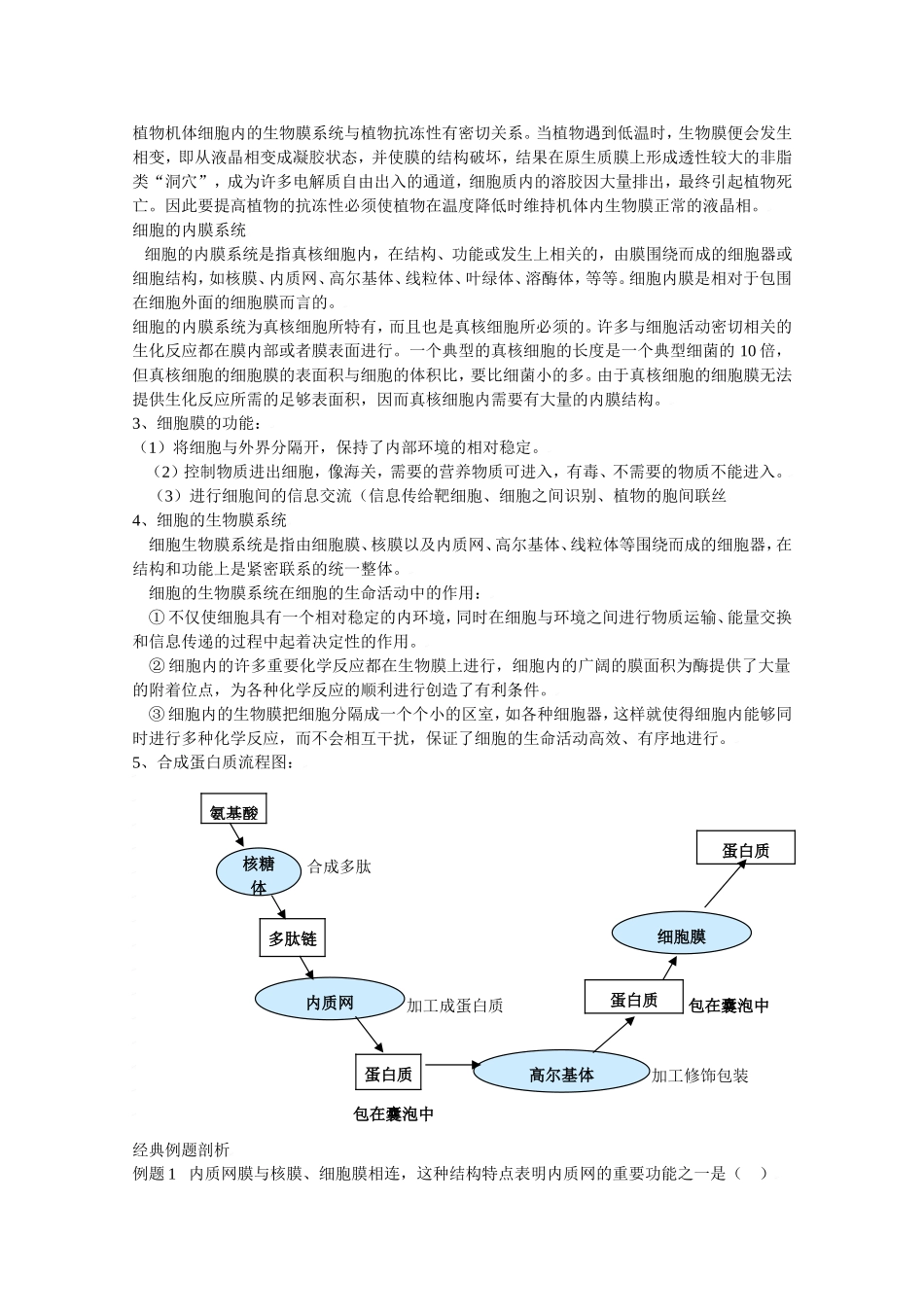 高三生物一轮复习教学案（必修1）：细胞膜-系统的边界_第2页