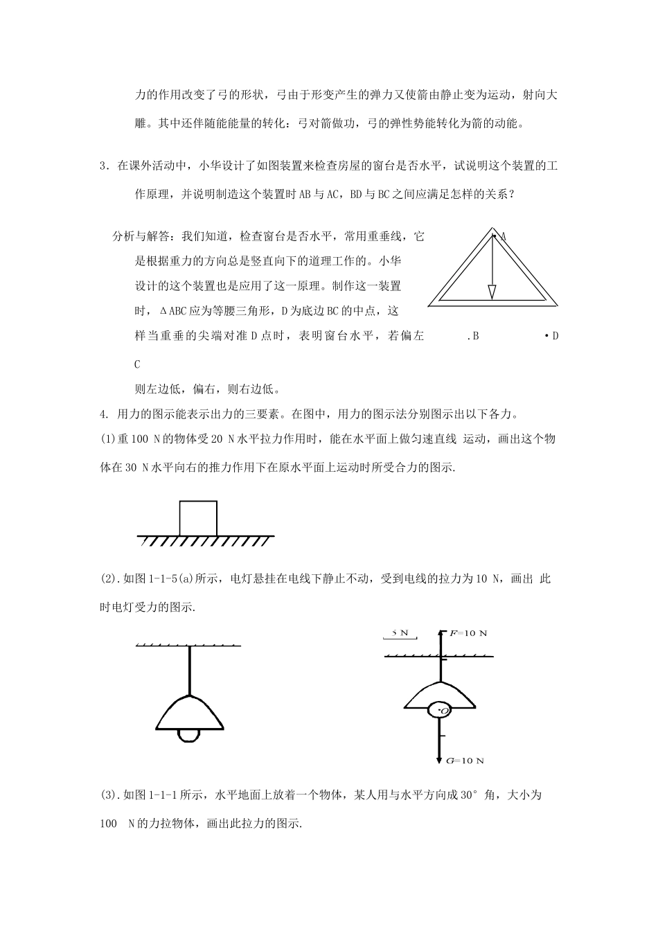 八年级物理下册 力的图示和示意图教案 北师大版_第2页