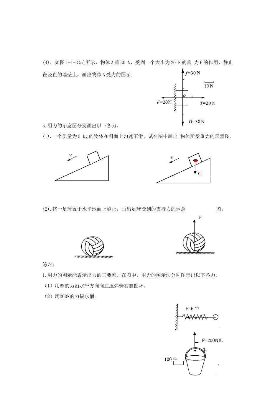 八年级物理下册 力的图示和示意图教案 北师大版_第3页
