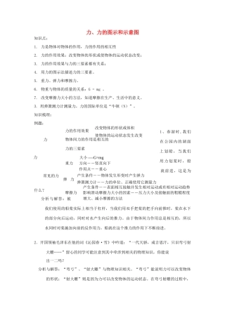 八年级物理下册 力的图示和示意图教案 北师大版