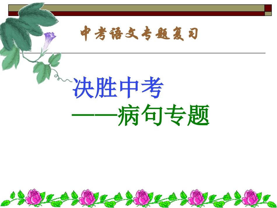 （银娅娟）中考语文复习修改病句专题课件_第1页
