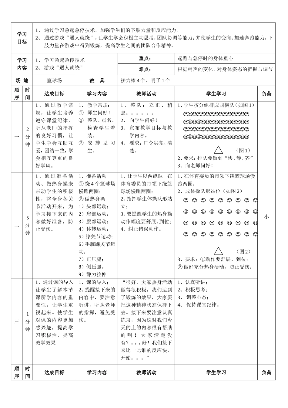 中学体育公开课教案_第1页