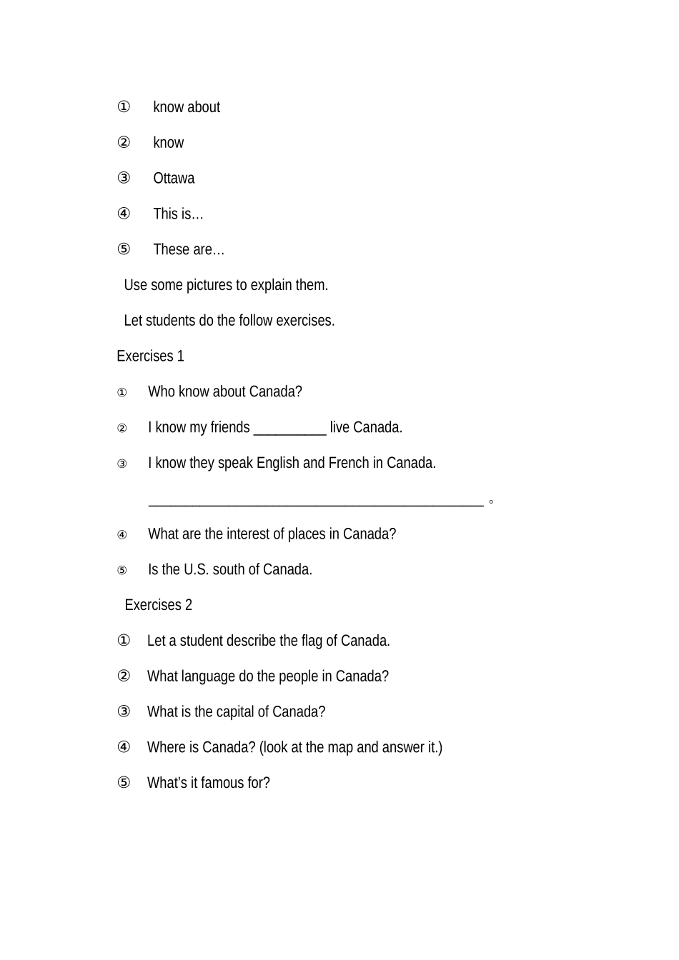 七年级英语上：Unit8Canada教案（冀教版）_第3页