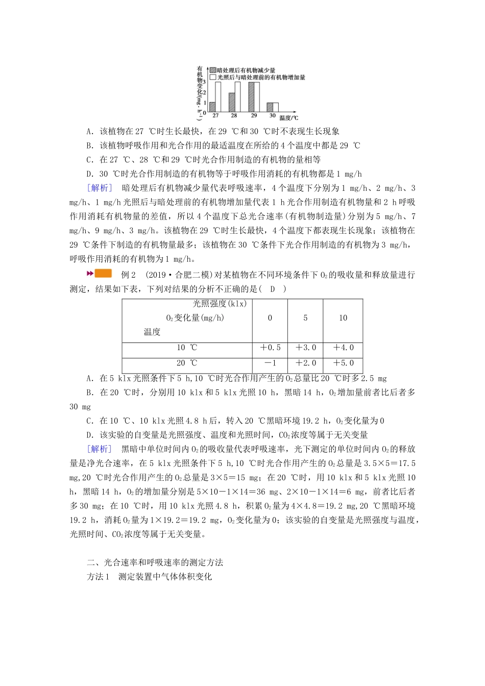 （新高考）高考生物一轮复习 难点加强专题（一）植物“三率”的判定、测量与相关曲线学案 新人教版-新人教版高三全册生物学案_第2页