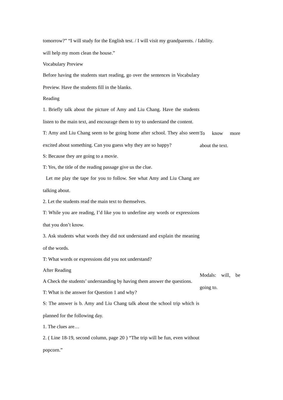 七年级英语下：Unit 3 Going to a Movie lesson 2教案教科版_第2页