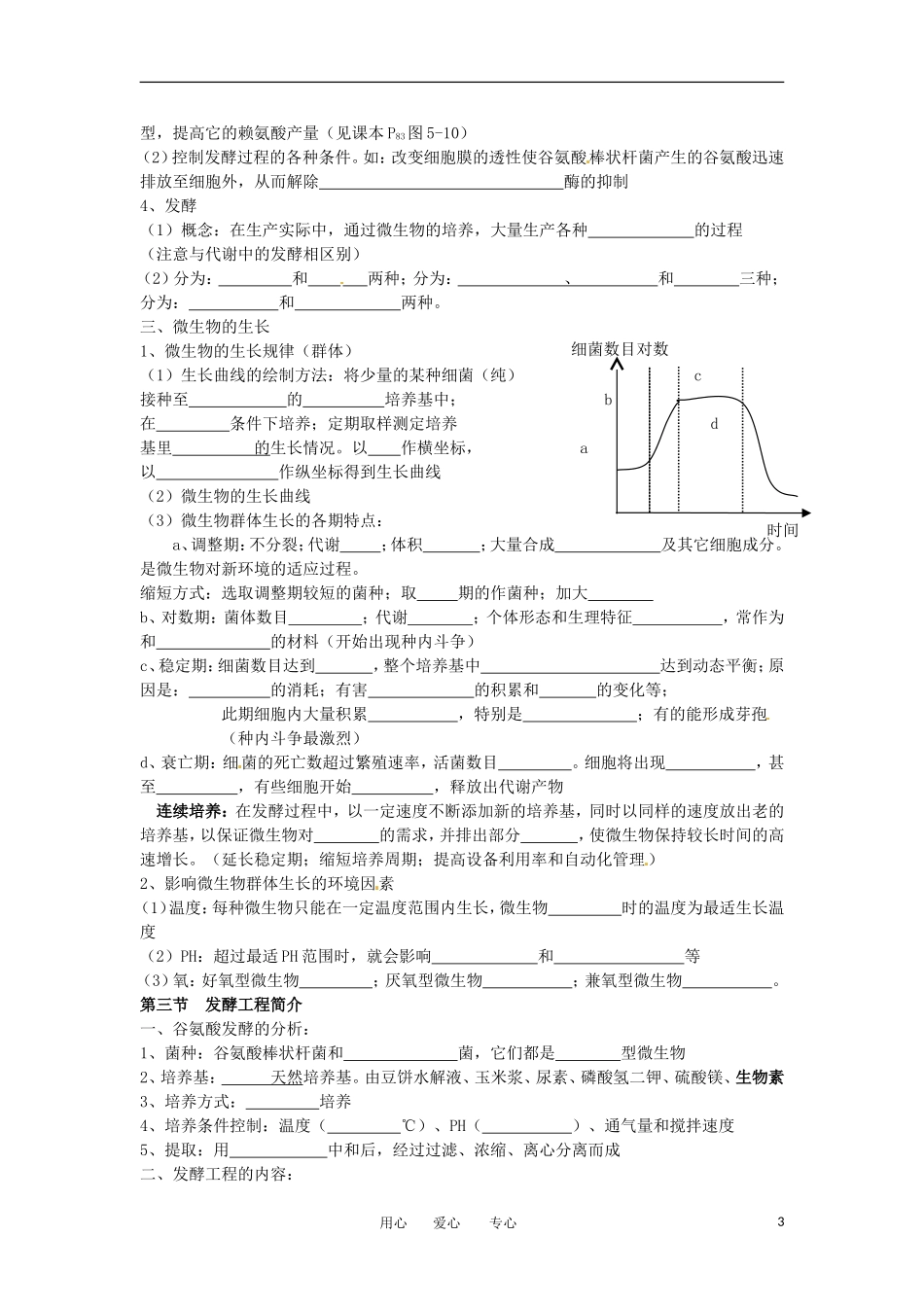 高考生物冲刺 微生物和发酵工程学案 新人教版_第3页