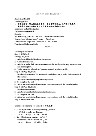 unit 10 it’s a nice day5