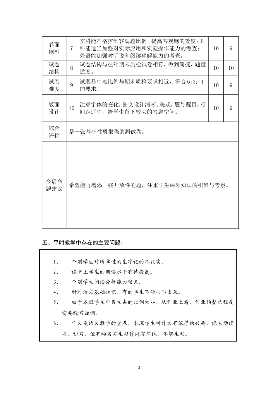 语文质量分析表（管维亮）_第3页