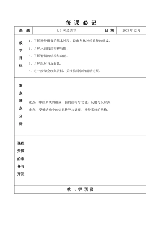 3.3 神经调节 (2)
