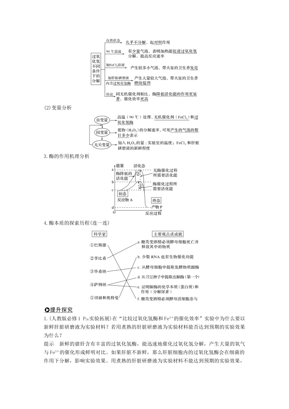 （江苏专用）新高考生物 第三单元 细胞的能量供应与利用 第7讲 酶的本质、特性及相关实验探究学案-人教版高三全册生物学案_第2页