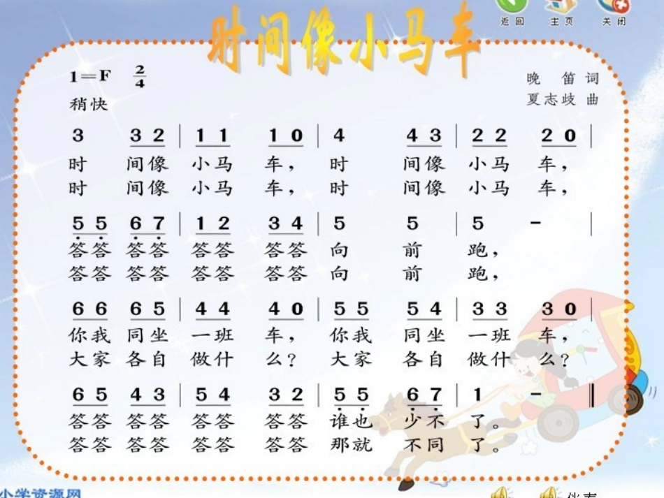 《时间像小马车》PPT_第3页