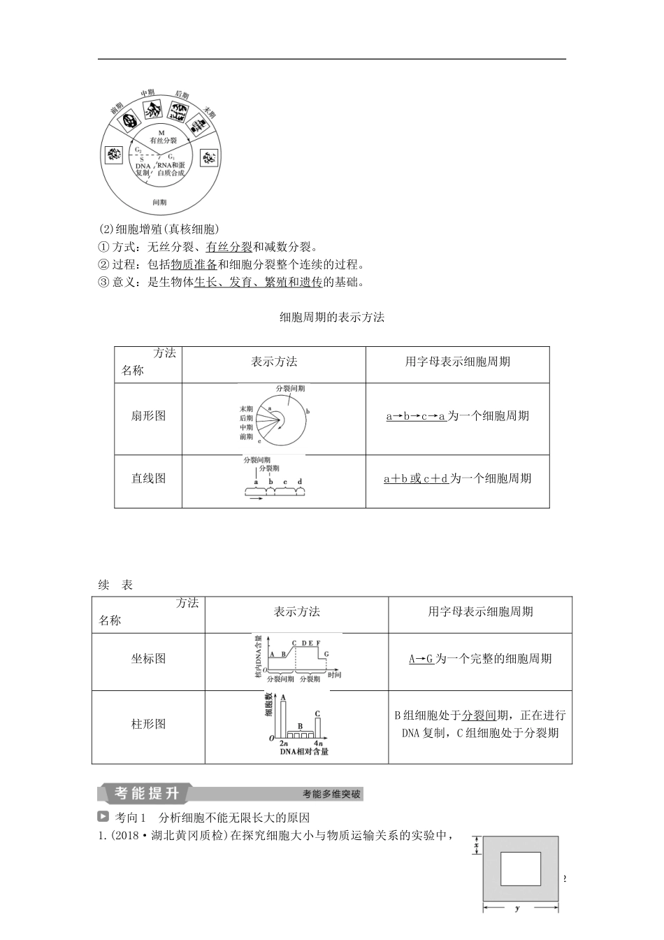 高考生物一轮复习 第四单元 细胞的生命历程 第12讲 细胞的增殖学案-人教版高三全册生物学案_第2页
