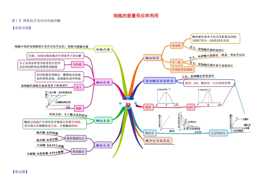 高中生物 1 5.1 降低化学反应活化能的酶教材图解学案 新人教版必修1-新人教版高一必修1生物学案_第1页