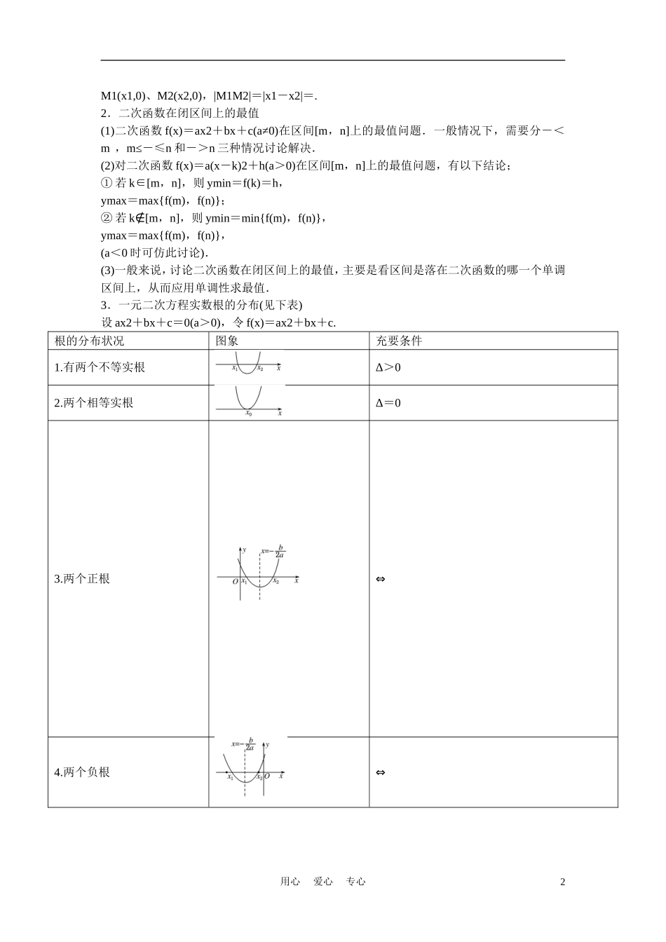 高考数学 第六节 二次函数教材_第2页